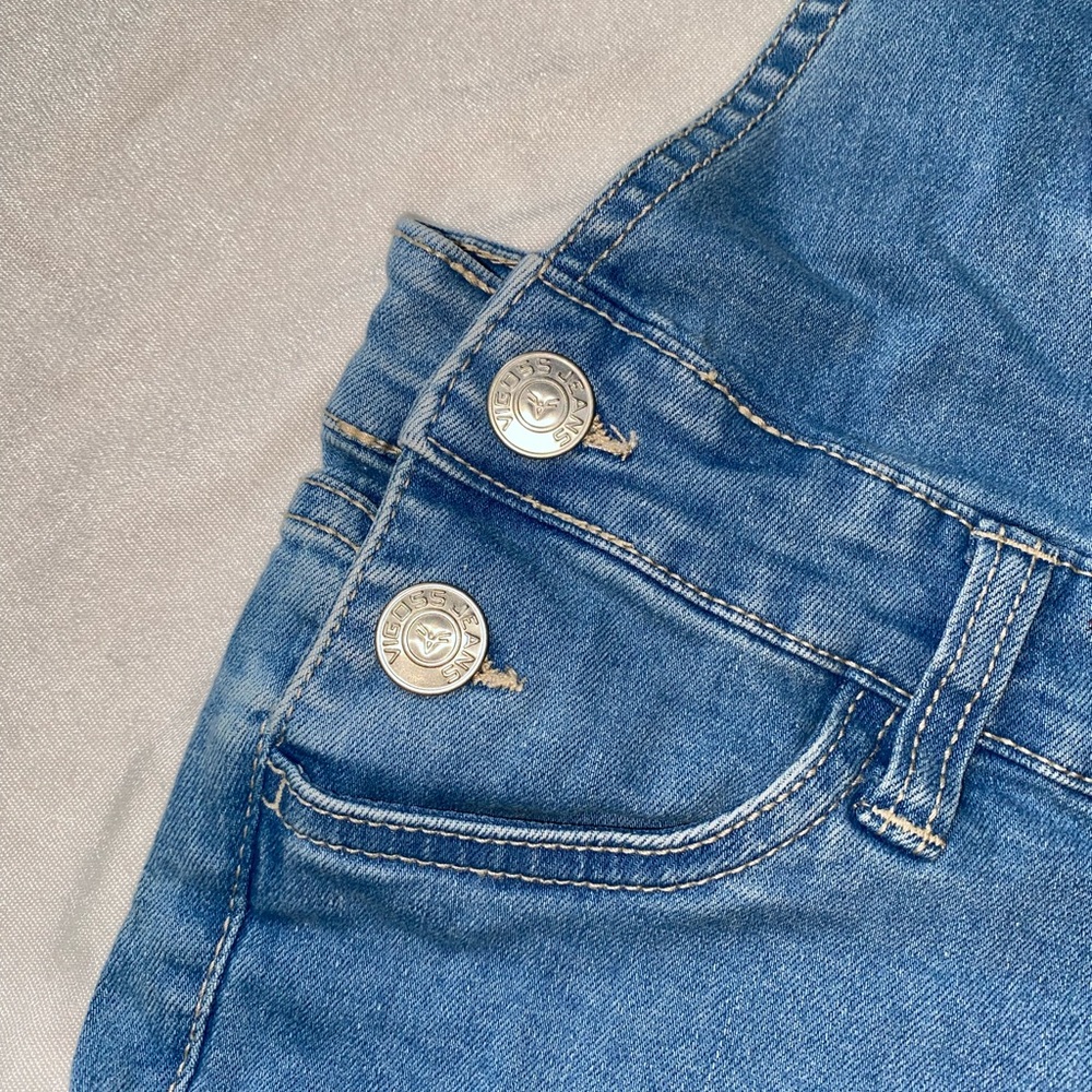 Girls set denim shorts and shirt overalls - Picture 4 of 9
